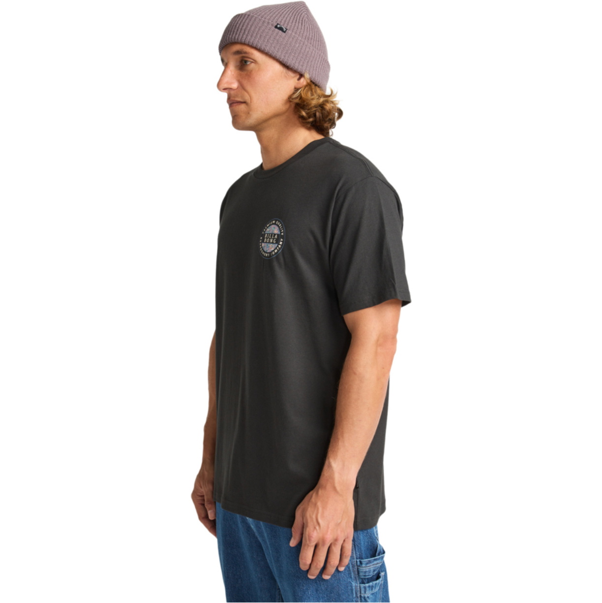 2025 Billabong Heren Rotor Vullen T-shirt EBYZT00360 - Washed Black